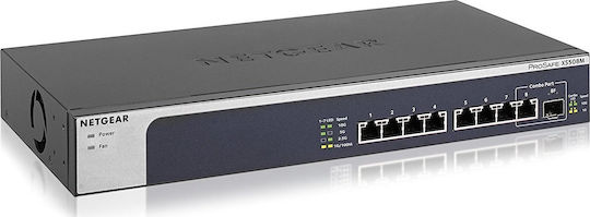 NetGear XS508M Unmanaged L2 PoE+ Switch with 7 Gigabit (10Gbps) Ethernet Ports and 1 SFP Port