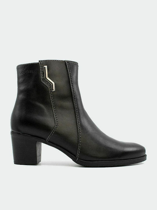 Softies Leather Women's Ankle Boots Black