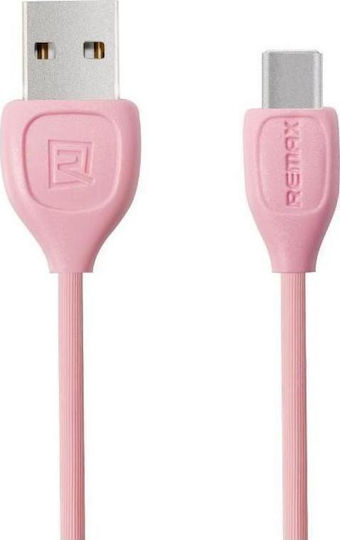 Remax Lesu RC-050a USB 2.0 Кабел USB-C Мъжки - USB-A Розов 1м