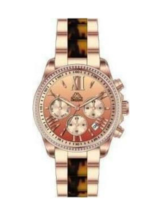 Kappa Watch with Pink Gold Metal Bracelet KP-1413L-E