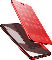 Baseus Touchable 360 Vollschutz Kunststoff Rot (iPhone X / Xs) WIAPIPHX-TS09