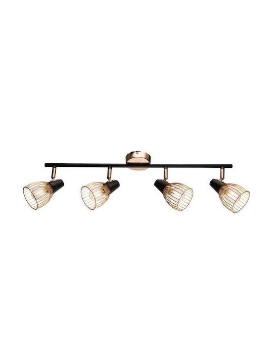 Elmark Spot with 4 Lights and with Socket E14 in Copper Color