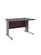 Birou Profesional Wenge Din Lemn Gri / Wenge Cu Picioare Metalice 120x72x75cm