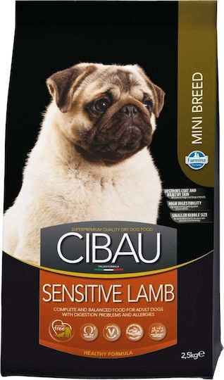 Farmina Cibau Sensitive Mini 2.5kg Dry Food for Adult Small Breed Dogs with Lamb