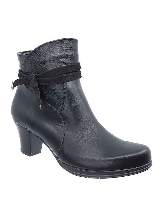 Boxer Leather Women's Ankle Boots Black