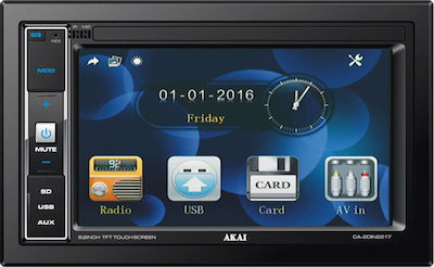 Akai Proffesional Sisteme audio auto 2DIN (Bluetooth/USB/AUX) cu Ecran Tactil 6.2"