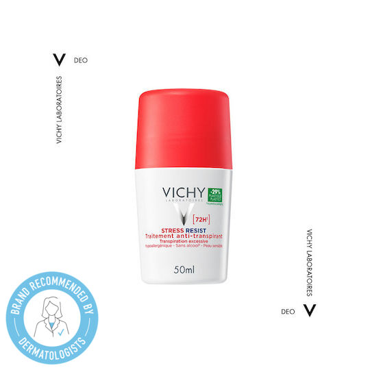 Vichy Stress Resist Anti-perspirant Treatment για Υπερβολική Εφίδρωση Αποσμητικό 72h σε Roll-On 50ml