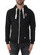 2nd Skin SSM402-6217 Men's Sweatshirt Jacket with Hood and Pockets Black