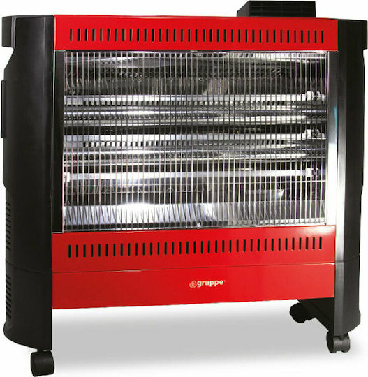 Gruppe NGF-24BFHR Heizung Quarz mit Thermostat und Lüfter 2400W Rot