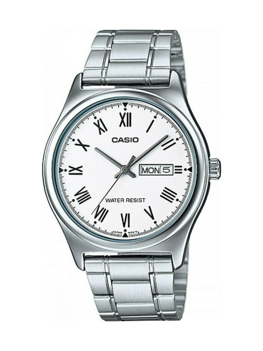 Casio Uhr Batterie mit Silber Metallarmband MTP...