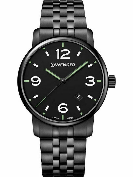Wenger Urban Metropolitan Men's Watch 42mm Battery with Black Metal Bracelet