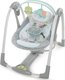 Bright Starts Manual Baby Relax Swing Swing 'n Go Portable Swing Hugs & Hoots with Music Green for Child up to 9kg