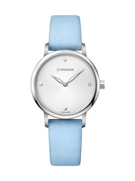 Wenger Urban Donnissima Watch with Blue Leather Strap