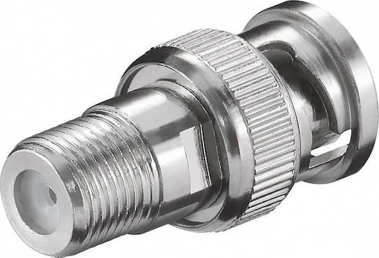 Goobay Konverter BNC männlich zu F-Stecker weiblich Silber 1Stück 11850