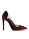 Sante Suede Pointed Toe Stiletto Burgundy High Heels