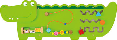 Viga Toys Baby-Spielzeug Παιχνίδι Τοίχου 'Κροκόδειλος' aus Holz für 12++ Monate