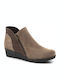 Boxer Suede Women's Ankle Boots Platform Beige