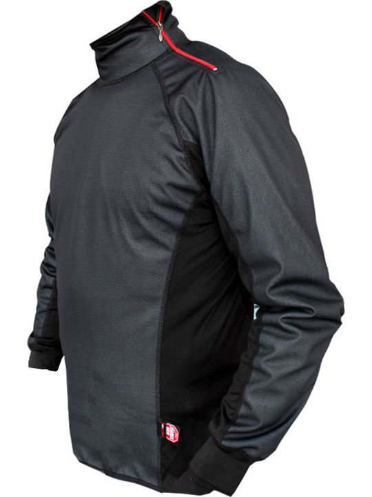AGVpro Windstopper WIND-140 Ανδρική Ισοθερμική Μακρυμάνικη Μπλούζα Μαύρη