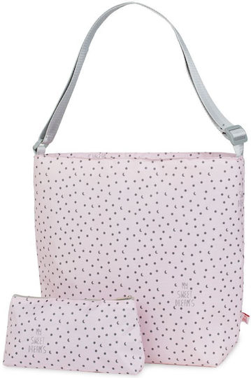 My Bag's Shoulder/Hand Diaper Bag Stroller Bag & Necessaire Sweet Dreams Pink Pink 38x33cm.