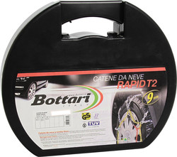 Bottari Rapid T2 No 100 Anti Skid Chains with 9mm Thickness for Passenger Car 2pcs