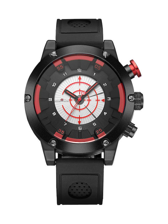 Weide Men's Watch 50mm Battery with Black Rubbe...