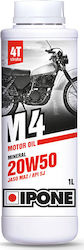 Ipone M4 Motorcycle Oil for Four-Stroke Engines 20W-50 1lt