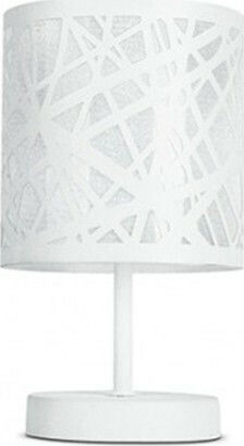 Fan Europe Batik L Μεταλλικό Πορτατίφ για Ντουί E14 με Λευκό Καπέλο και Βάση
