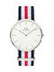 Daniel Wellington Classic Canterbury Ceas Baterie cu Brățară din material textil