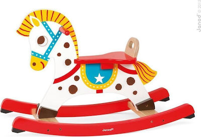 Janod wooden Rocking Toy Horse for 12++ months Multicolour