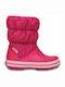 Winter Puff Anatomical Kids Snow Boots Fuchsia