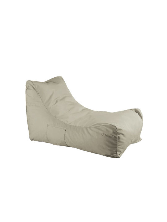 Waterproof Bean Bag Chair Poof Lazy Ecru 106x70x67cm