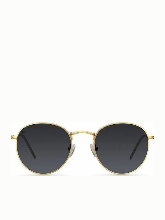 Meller Yster Sunglasses with Gold Metal Frame and Black Polarized Lens Y-GOLDCAR
