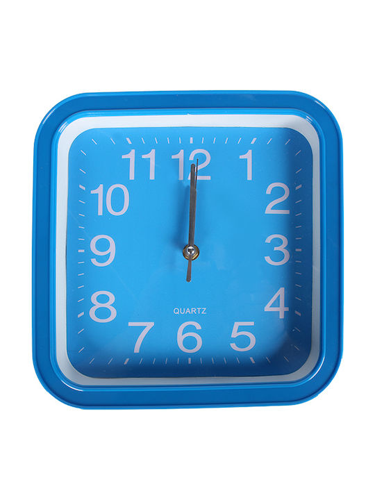 Keskor 673.04 Wall Clock Plastic Blue 24.5x24.5cm