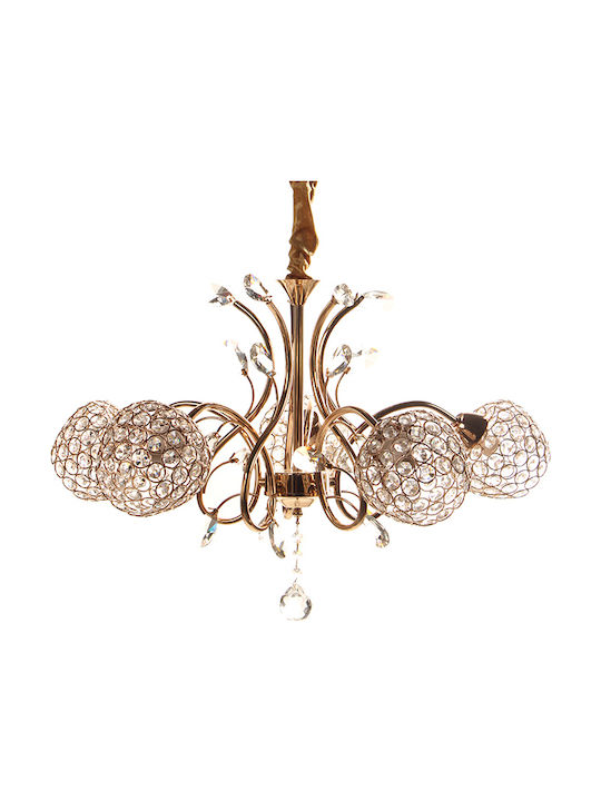Keskor Chandelier with Crystals 5xE14 Gold 8623/5