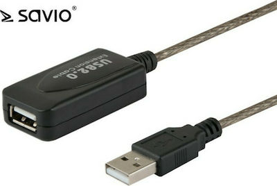 Savio USB 2.0 Cable USB-A male - USB-A female 5m (CL-76)