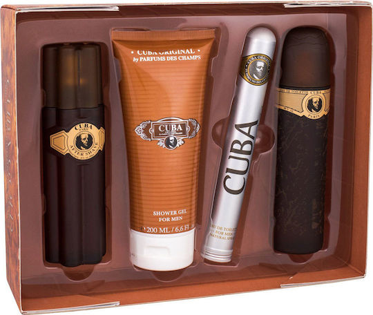 Cuba Gold Eau De Toilette 100ml După Bărbierit 100ml Set Pentru Bărbați Cu Eau De Toilette 4 Bucăți