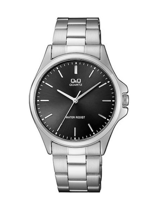 Q&Q Watch Battery with Silver Metal Bracelet QA06J212Y