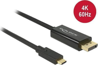 DeLock Regular USB 3.1 Cable USB-C male - DisplayPort Male Μαύρο 3m (85257)