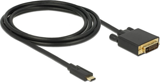 DeLock USB 3.1 Video Kabel USB Typ-C männlich - DVI-D Schwarz 2m 85321