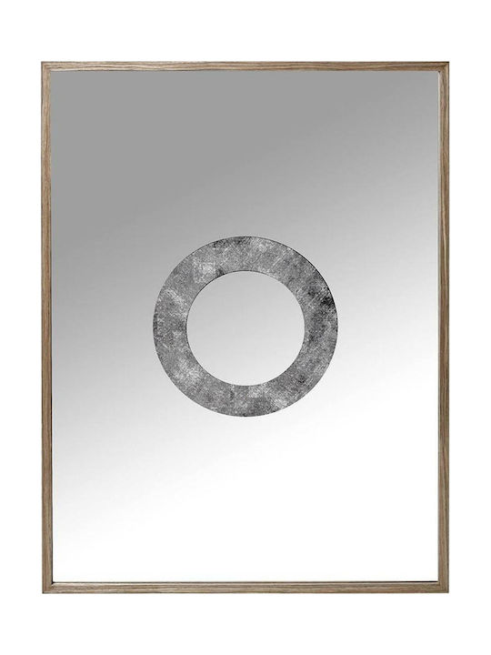 Espiel Wall Mirror with Brown Plastic Frame 80x60cm 1pcs