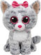 TY Plush Puppy Boos Kiki Grey Cat Med 23cm For 3+ Years 23 cm