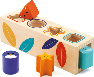 Djeco Shape Sorting Toy Παιχνίδι Ταξινόμησης 'Φύλλα΄ made of Wood for 12++ Months