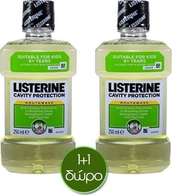 Listerine Cavity Protection Στοματικό Διάλυμα κατά της Πλάκας 2x250ml