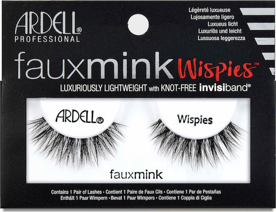 Ardell Faux Mink Wispies False Lashes in Black color Wispies