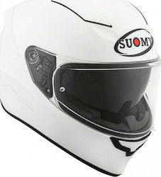 Suomy Speedstar Plain White Motorradhelm Volles Gesicht ECE 22.05 KSVR00W3