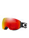 Oakley Flight Deck XM Prizm Mască de Schi și Snowboard pentru Adulți, Neagră, cu Lentilă Oglindă Roșie