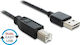 Powertech USB 2.0 Cable USB-A male - USB-B male Μαύρο 1.5m (CAB-U090)