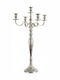 Inart Кандилник Металик 5 Места Silver 45x45x77бр 1бр