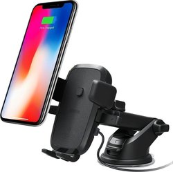iOttie Βάση Κινητού Αυτοκινήτου Easy One Touch Wireless Fast Charging Dash & Winds με Ρυθμιζόμενα Άγκιστρα και Ασύρματη Φόρτιση