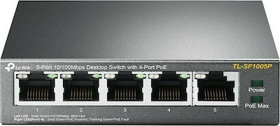 TP-LINK TL-SF1005P v1 Unverwaltet L2 PoE Switch mit 5 Ports Ethernet